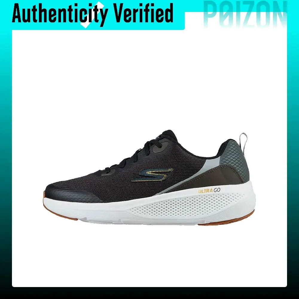 Skechers GO RUN Elevate Fabric Cushioning, Wear Resistant Low top Running Shoes Men's Black Gray 220189-BKGY