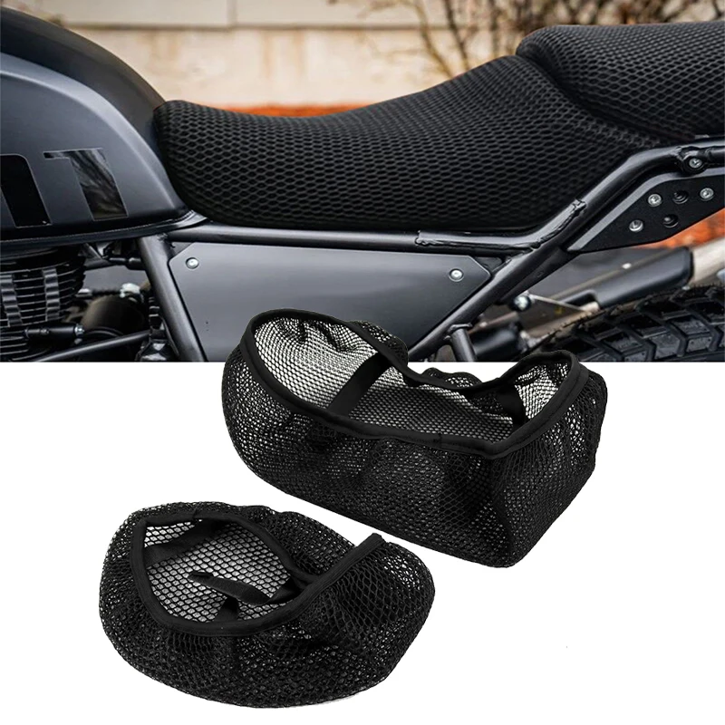 Motorcycle Seat Cover For Royal Enfield Himalayan 411 2016-2022 Seat Protect Cushion 3D Honeycomb Mesh Seat Cushion Seat Covers