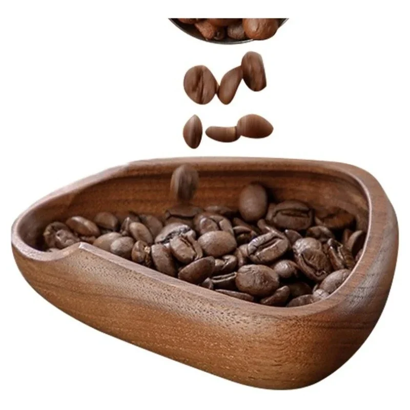 Coffee Bean Dosing Tray Anti-static Spray Bottle Measuring Spoon Set Espresso Dosing Tray Wood Weigh Coffee Bean Container