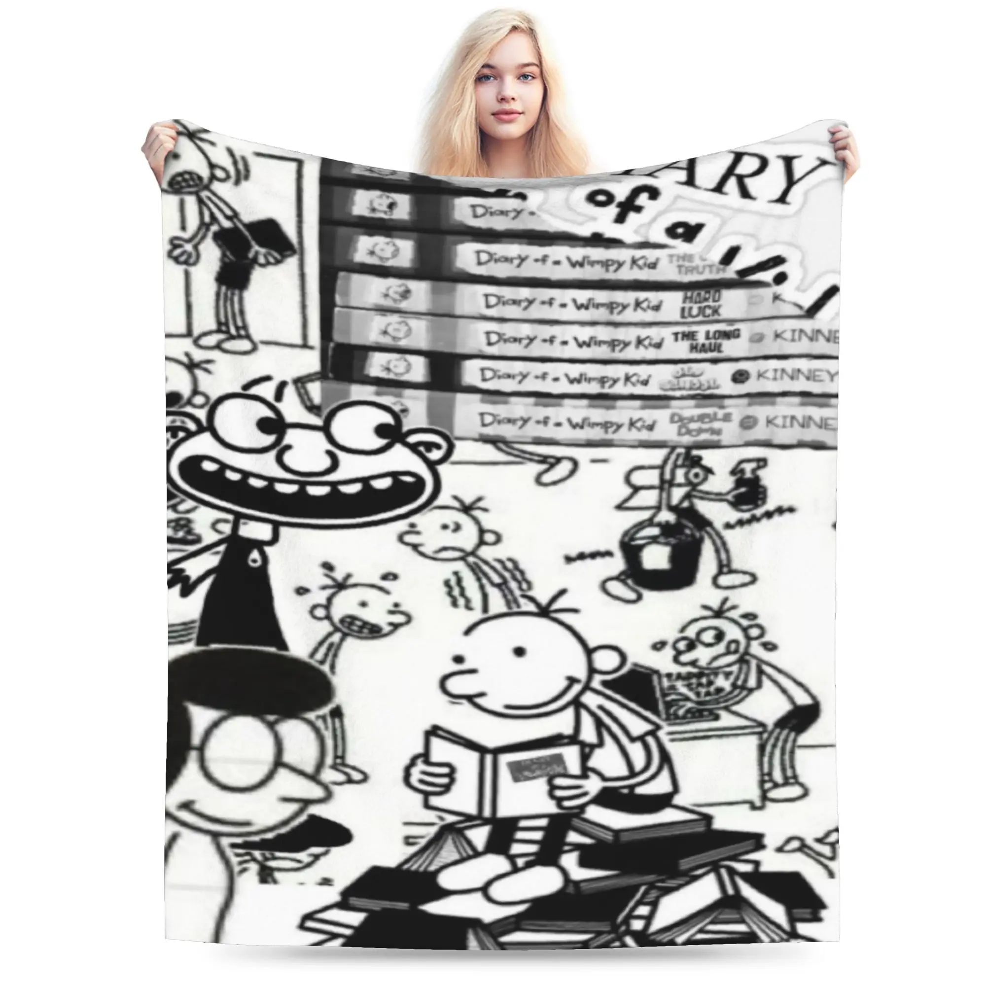 New Arrival Diary Of A Wimpy Blanket Ultra-Soft Velvet  Cozy Throw Blanket Machine Washable