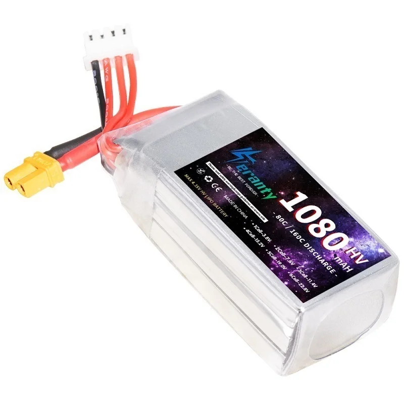 TERANTY HV Battery 1080mAh 80C 3S 11.4V Lipo Battery For RC Helicopter Quadcopter FPV Racing Drone 11.4V Rechargeable XT30 XT60