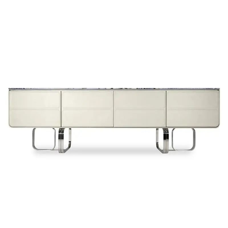 Light luxury marble dining side cabinet, locker against the wall, floor-to-ceiling entrance cabinet, designer living room
