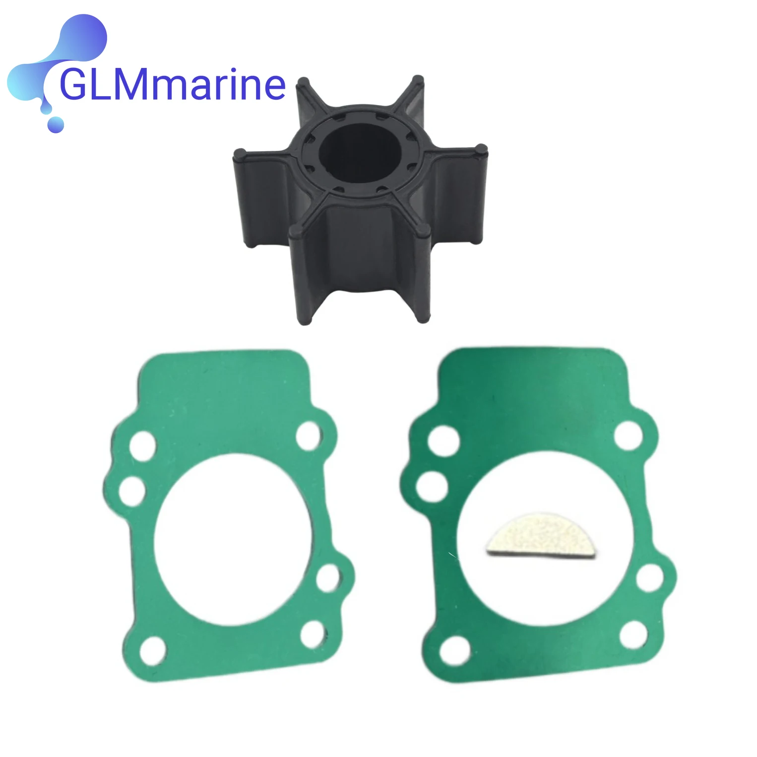 Water Pump replacement kit with Impeller & Gaskets & Key for Yamaha International/Outboard 8 9.9 15 HP 682-44352-40 18-3074