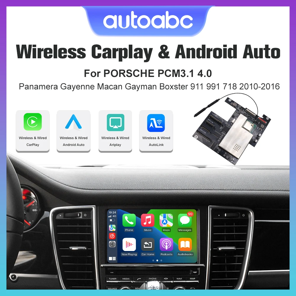 Neues drahtloses Carplay-Modul Android-Auto-Adapter für PCM3.1 PCM 4.0 Panamera Cayenne Macan Cayman Boxster 911 991 718