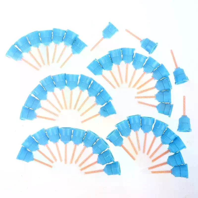 

10/50Pcs Silicone Rubber Mix Head 10:1 Impression Mixing Dispensing Gun Accessories Dental Materials Impression Mixing Tips