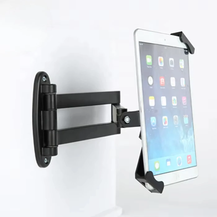 Foldable Diagonal Wall Mount Lockable Metal Tablet Stand Fits 8.3-10.5 Inch Display
