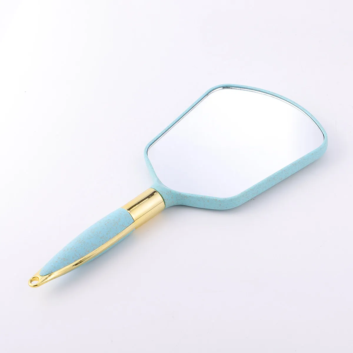 Clear Glass and ABS Material Square Handle Mirror for Makeup Application Home Decor Bathroom Vanity Store Use Fashionable Design