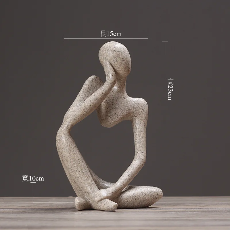 New Creative Figurines Miniatures Figure Jane 'o Thinker Figurines Miniatures Abstract Home Decor Фигурки В Миниатюрах ZY40XBY