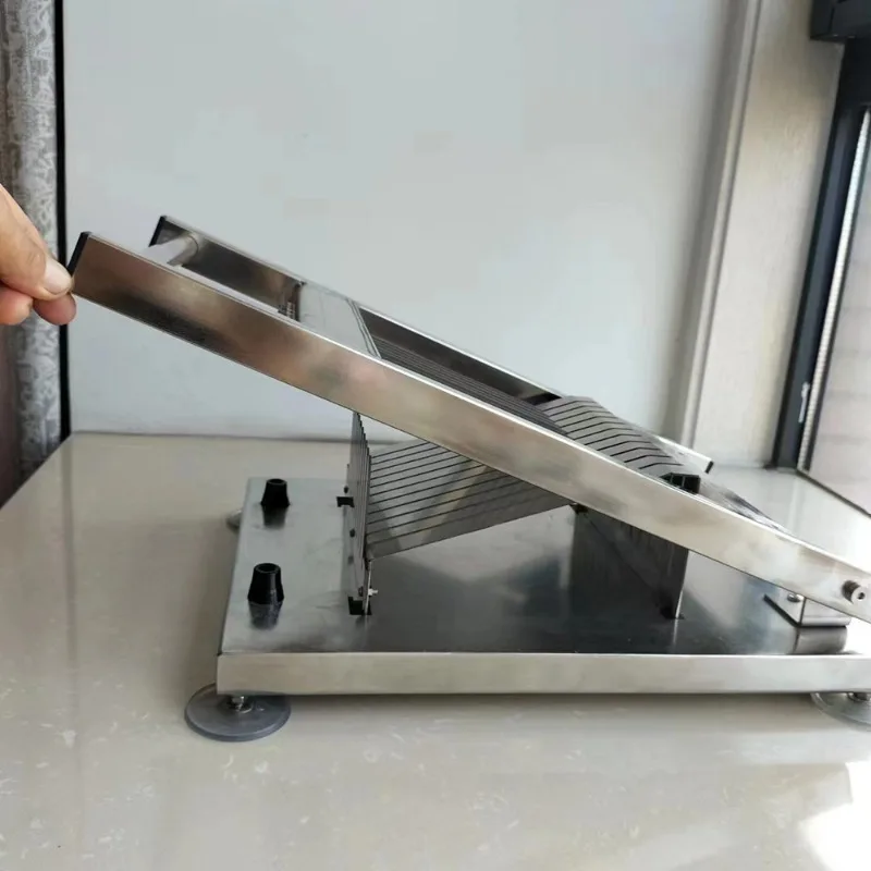 آلة قطع الضغط اليدوية آلة الغداء اللحوم لحم الخنزير السجق بطة الدم التوفو تقطيع قطعة أثرية آلة قطع السوشي