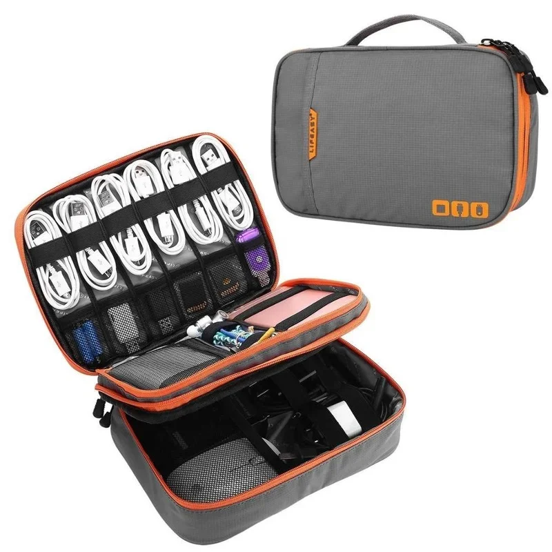 Imagem -04 - Bolsa Organizador de Viagem Portátil para Macho e Fêmea Bolsa de Armazenamento Multifuncional Cabo de Alimentação Móvel Digital Bolsa Pingente de Tecnologia