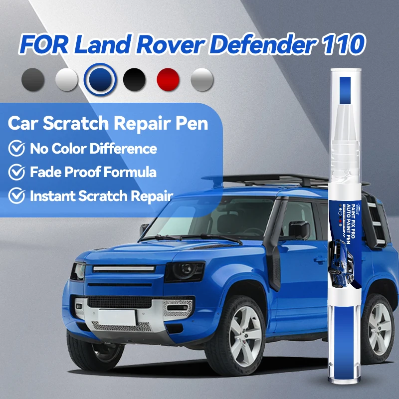 

Специализированные автомобильные аксессуары для ремонта лакокрасочного покрытия LAND ROVER Defender 110: карандаш для удаления царапин, цвета Fuji White, Santorini Black, E