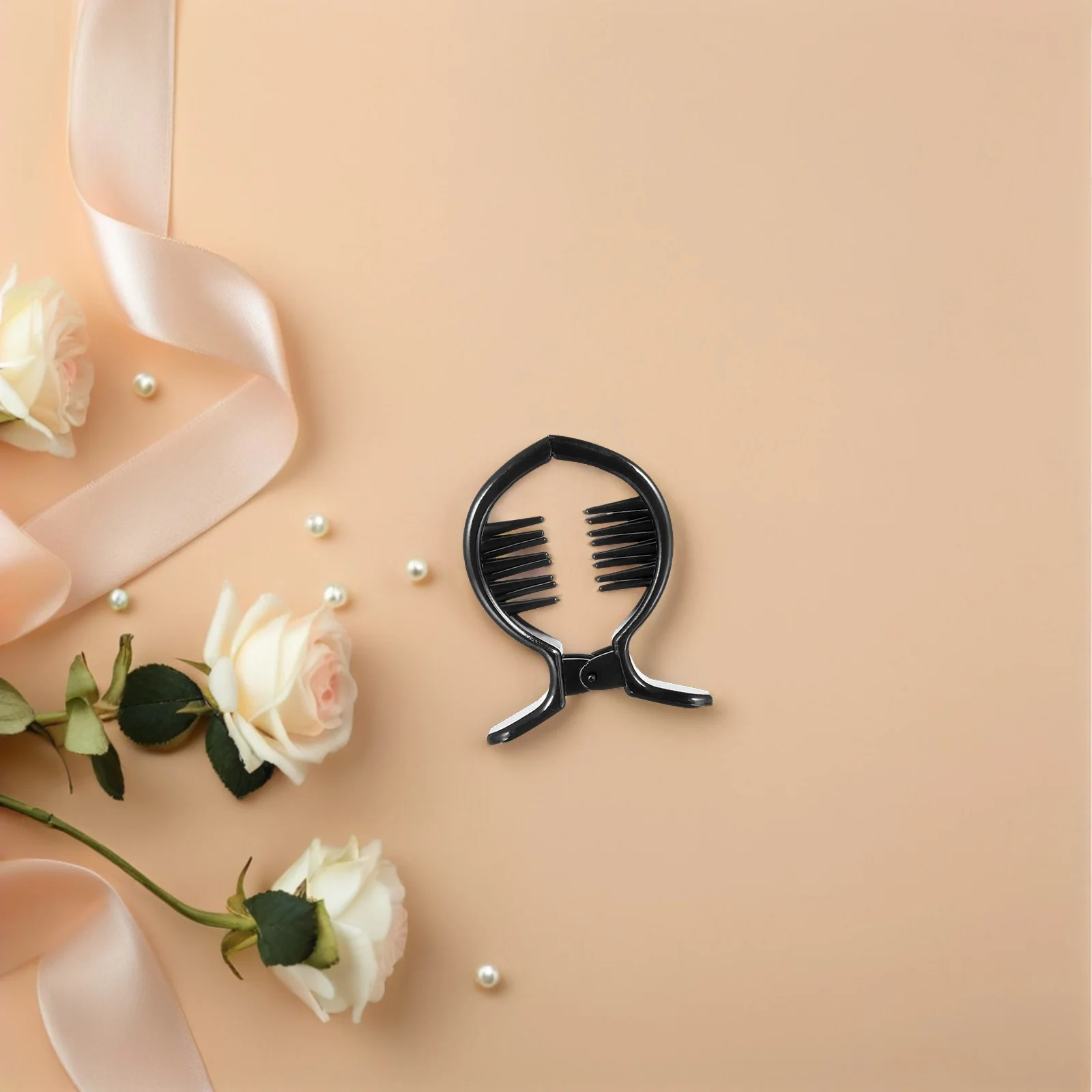 

2 шт., черные круглые внутренние зубчатые зажимы для хвоста, коготь для волос, сильное натяжение, прочные пластиковые держатели для густых волос для женщин