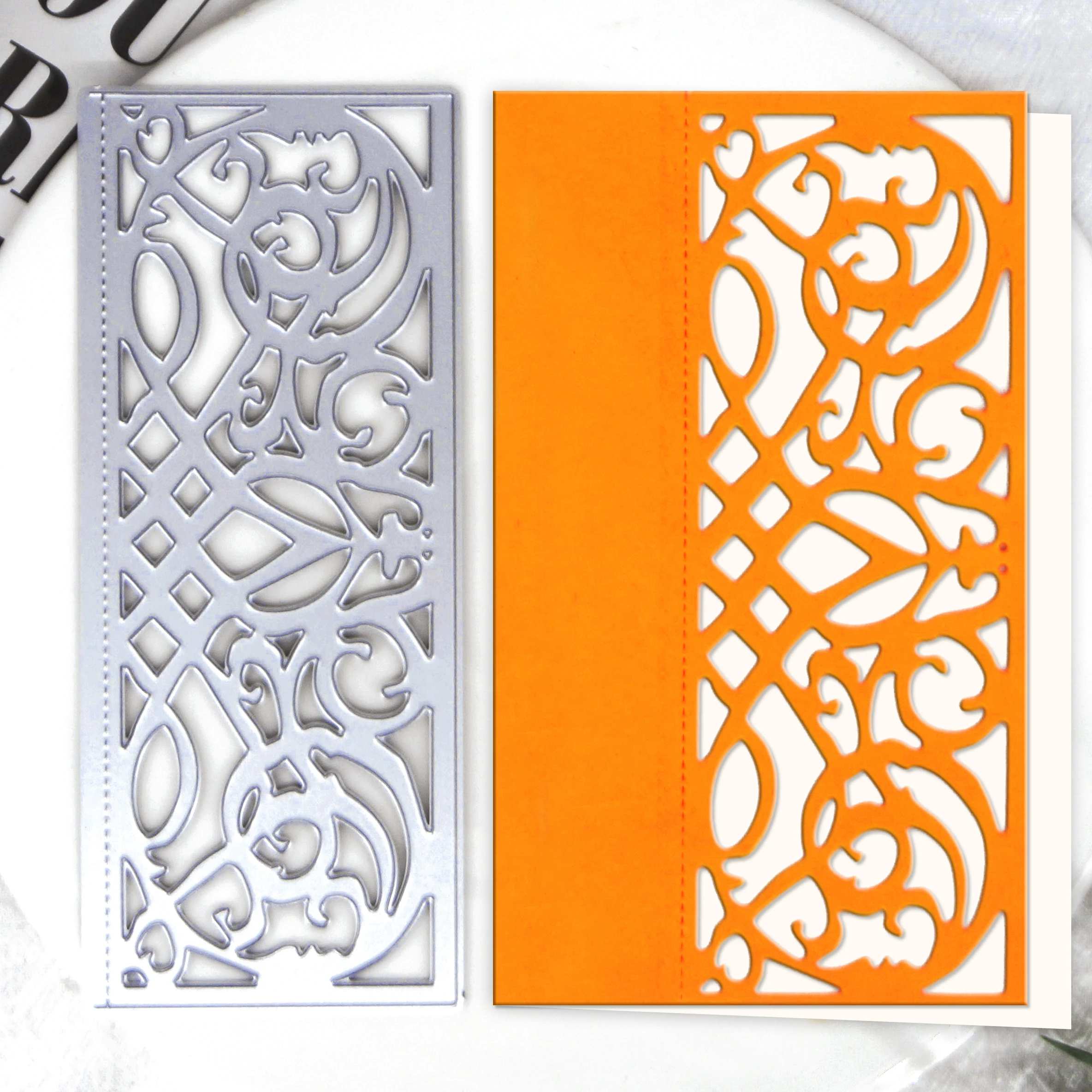 Lace Flower Pattern Edge Border Metal Cutting Dies Stencils for DIY Scrapbooking Album Decorative Embossing Handcraft Template