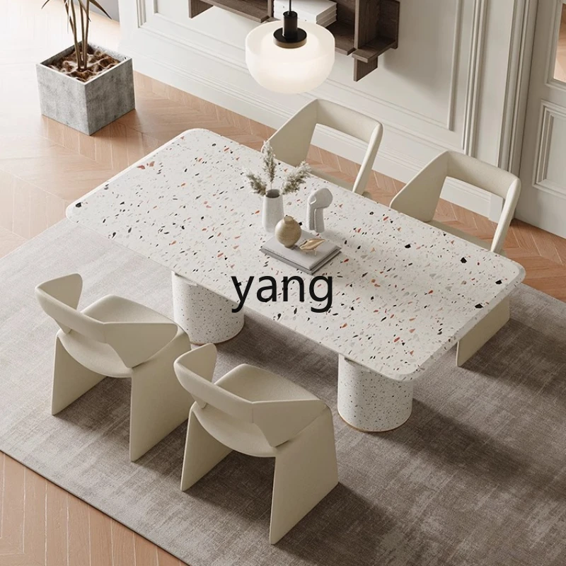 

YHM household dining table modern rectangular dining table light luxury