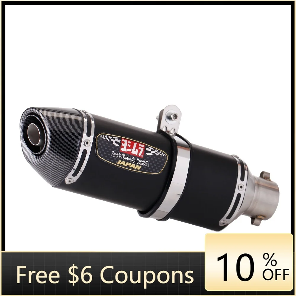 

STLF Universal 51MM Motorcycle Exhaust Pipe Double Hole Exhaust Pipe Stainless Steel Yoshimura R77 High Quality
