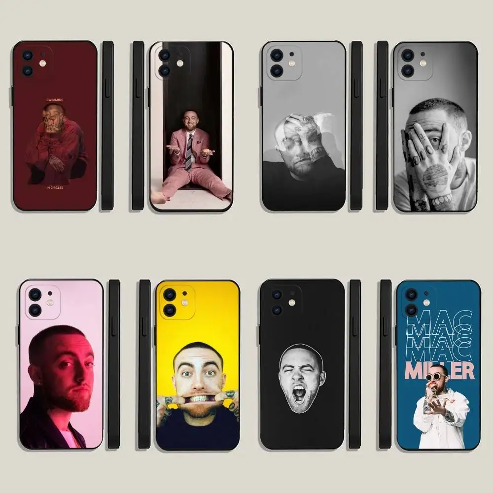 

Rapper M-Mac M-Miller Phone Case For iPhone16,15,14,13,12,11,Plus,Pro Max,XS,X,XR,SE,Mini,8,7 Soft Silicone Black Cover
