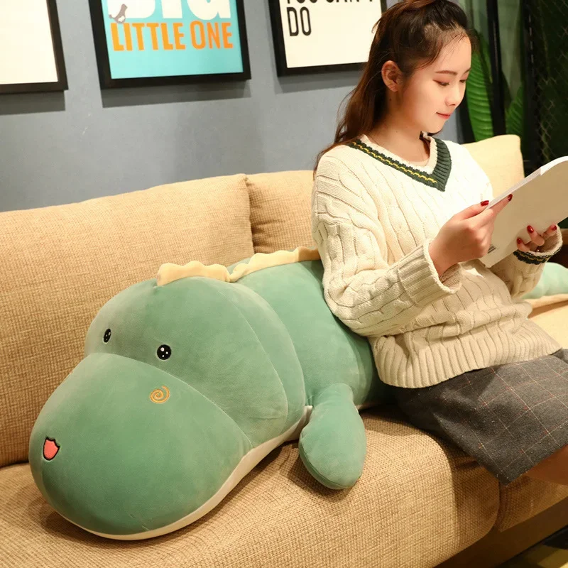 Neue Huggable Große Lange Nette Dinosaurier Plüsch Spielzeug Weiche Cartoon Tier Krokodil Gefüllte Puppe Freund Kissen Kind Mädchen Geburtstag Geschenk – Detail 3