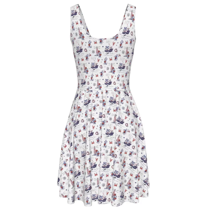 Disney Women's tank top half skirt, 3D cartoon, soft and comfortable, summer dress, the latest model 2025