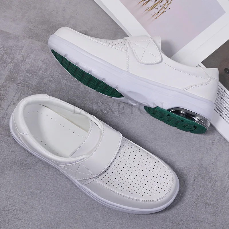 Platform White Shoes Women Casual  Comfortable Light Nurse Work Shoes Fashion Slip on Non-slip Loafers Chaussure Femme