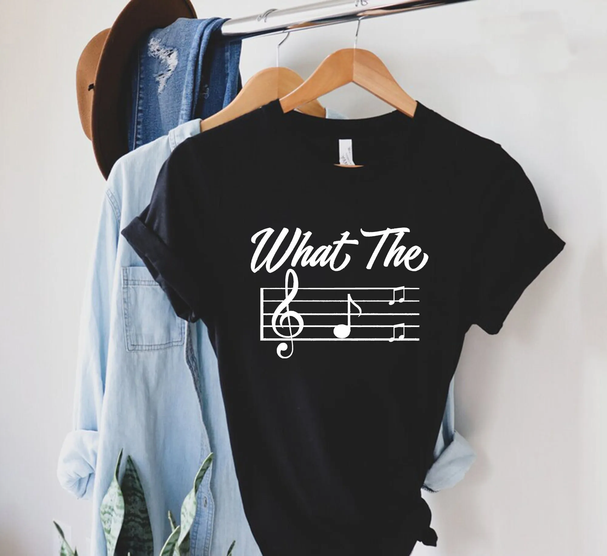 What The F Musical Note T Shirt Musician Pianist Music Lover Piano Funny Sarcastic Novelty Teacher