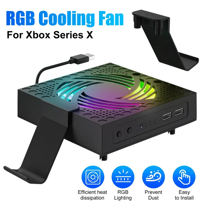 

Cooling Fan Stand For Xbox Series X Accessories Top Dust Proof Cover 3 Speed Adjustable Host Heat Dissipation Dock