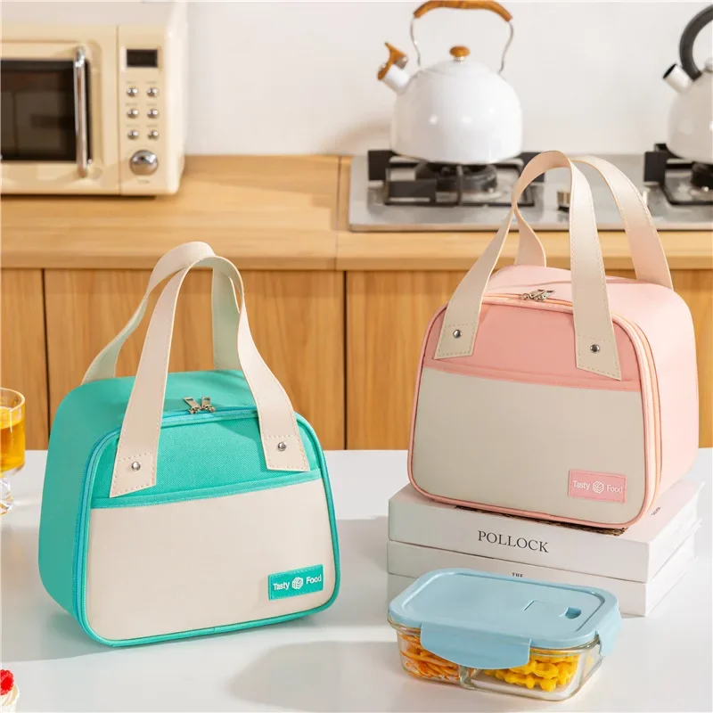 2024 Cute Portable Thermal Lunch Box Bag for Women Kids Food Storage Tote Travel Picnic Meal Pouch Insulated Cooler Bento Bags