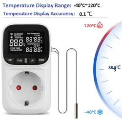 EU/US/UK Plug Digital Temperature Controller Socket Thermostat With Timer Switch Heating Cooling For Refrigerator Aquaculture