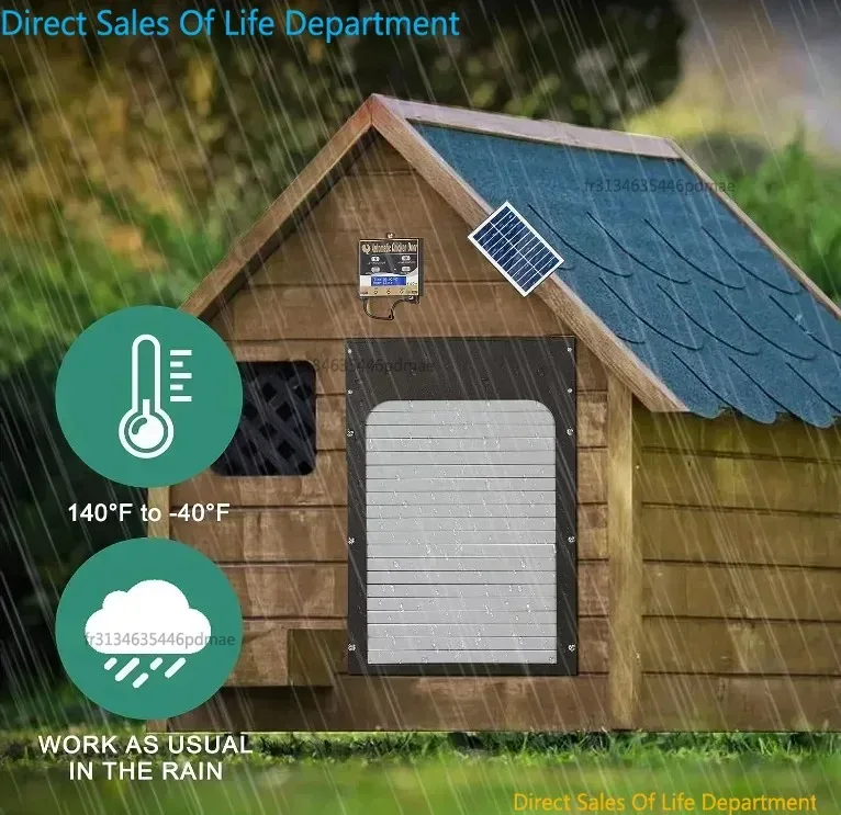 2026 باب حظيرة الدجاج الأوتوماتيكي يعمل بالطاقة الشمسية باب بيت الدجاج الأوتوماتيكي عالي الجودة وعملي أقفاص الكلاب للحيوانات الأليفة
