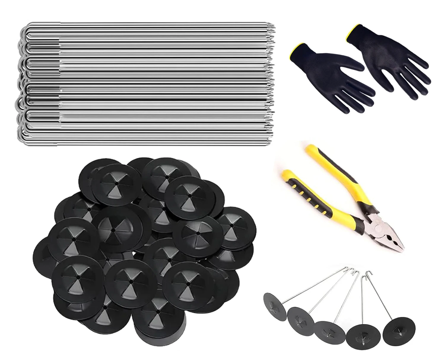 

50/100/150/200pcs solar panel bird clips,Solar Panel Bird Wire Screen Protection,Including a Cutting Scissors,A pair of gloves