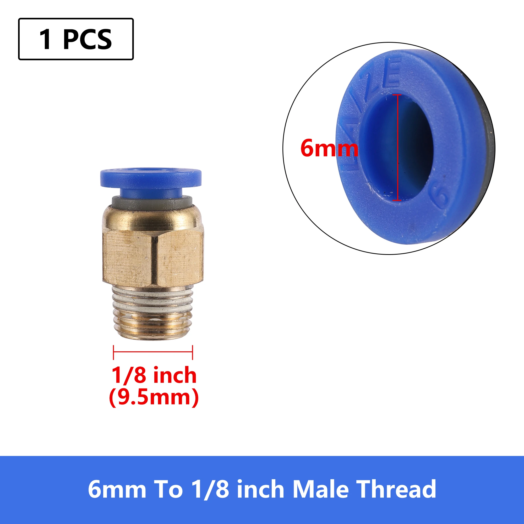 6/8 mm Connection Tube Fittings for 1/8