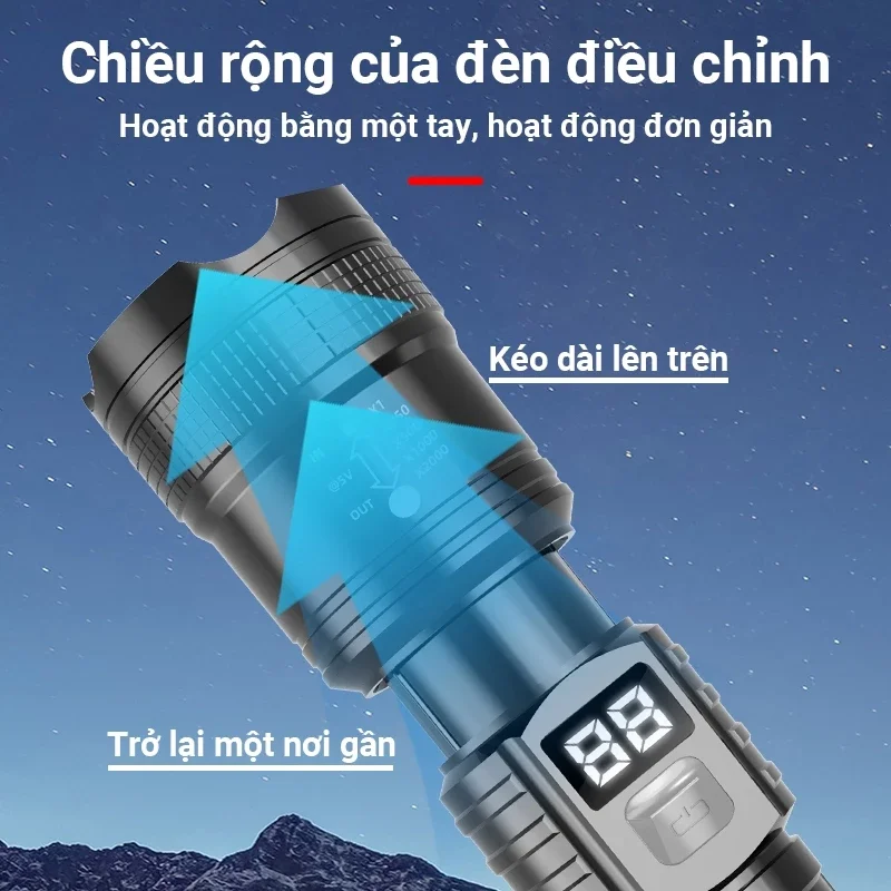 Strong Light Flashlight Charging Durable Home Outdoor Spotlight Portable Ultra Bright Zoom Lighting Electric