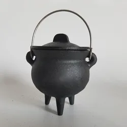 Plain Cast Iron Cauldron For Candle Incense Smudge Kit Sage Holder Altar Burning