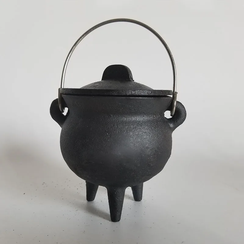 Plain Cast Iron Cauldron For Candle Incense Smudge Kit Sage Holder Altar Burning