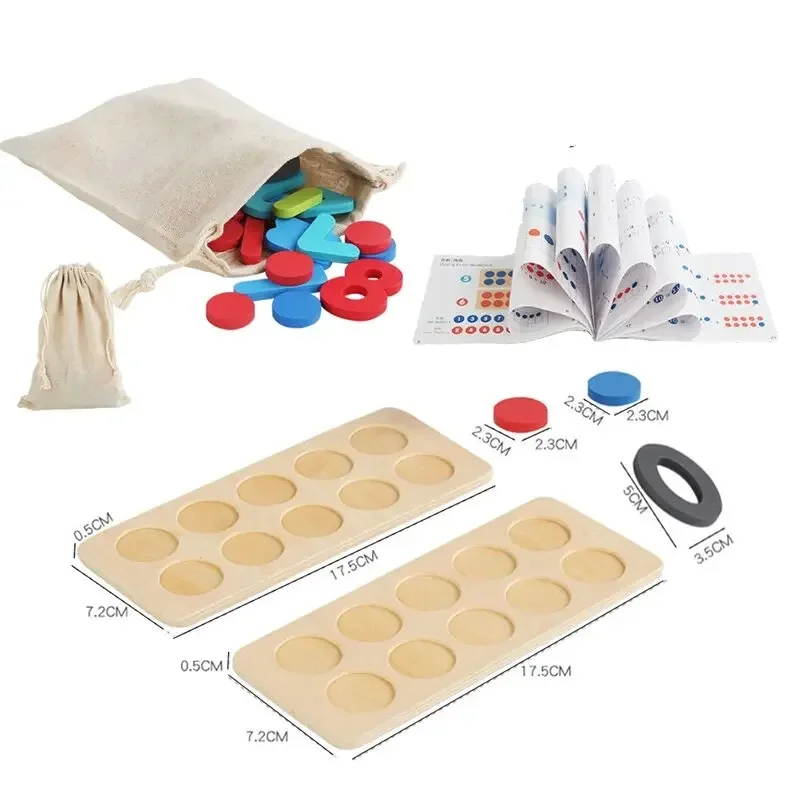 Tien-raster Digitale Cognitieve Tellen Montessori Speelgoed Kinderen Wiskunde Logica Training Vroege Onderwijs Leermiddel Spel Voor Kinderen