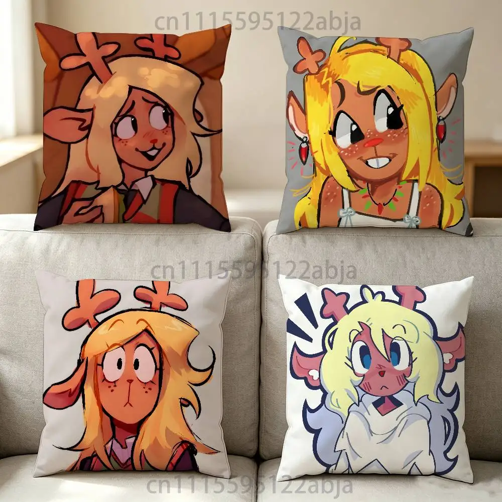 Noelle Holiday-y Deltarune Susie Throw Pillow Case Decoration Bed Custom Square Pillowcase Pad Cover