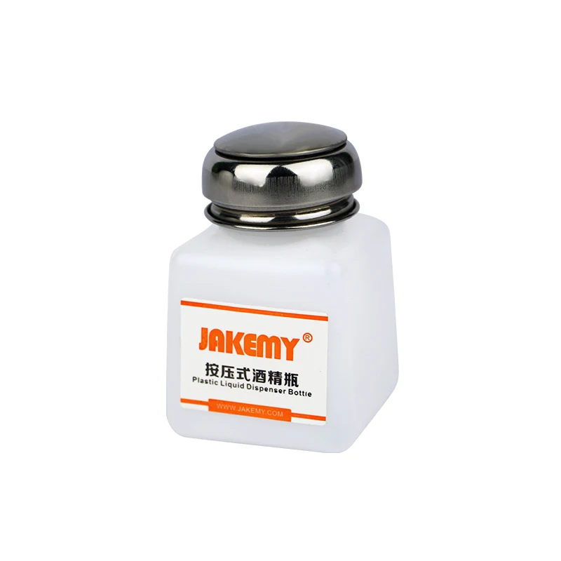 JAKEMY 100/200ML Plastic Liquid Dispenser Empty Alcohol Press Bottle Container for Mobile Phone Computer PC Repair Clean Tools