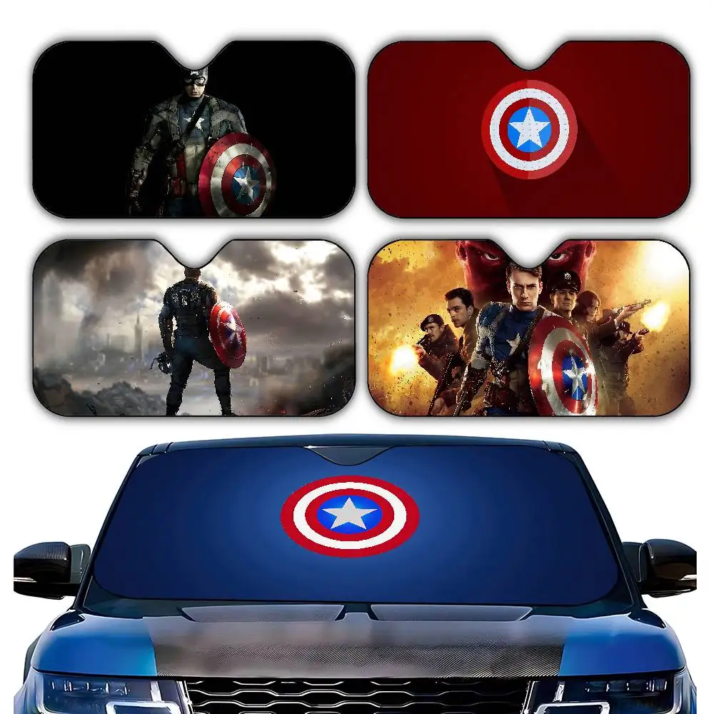 

C-Captain America Cool Car Sunshade Curtains Driving Car SunShade Windscreen Cover Shade Car SunShade UV Rays Visor Protector