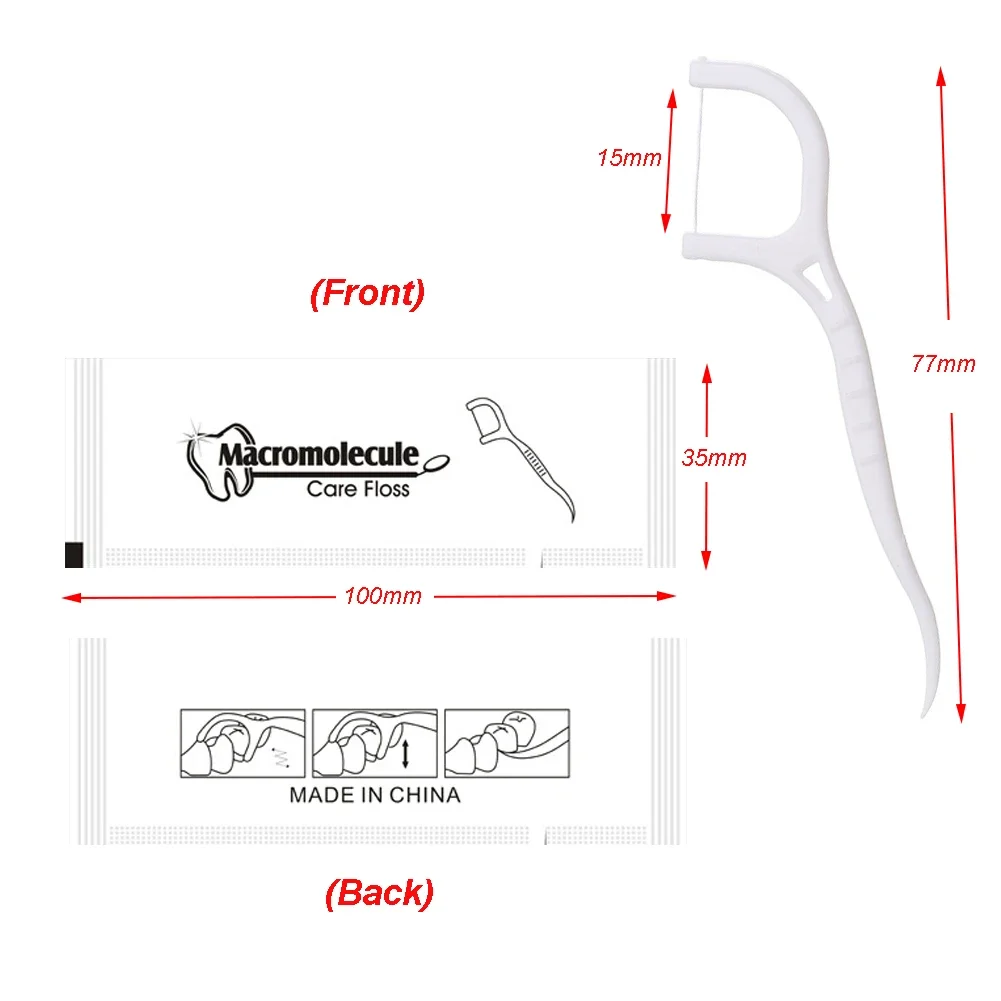 50/100Pcs Upgrade Dental Floss Independent Packaging Teeth Stain Cleaning Pick Stick Flosser Toothpick Individually For Traval