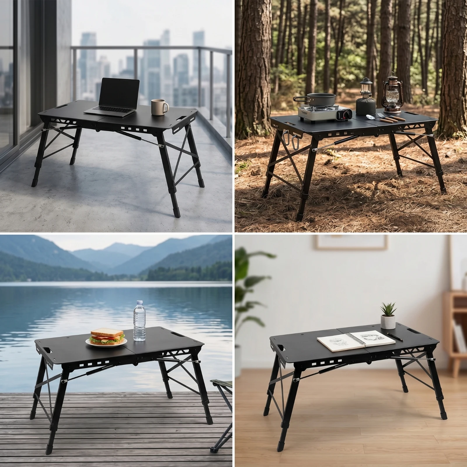 Folding Table with Hydraulic S - đánh giá và giá Camping Cooking Table Foldable
