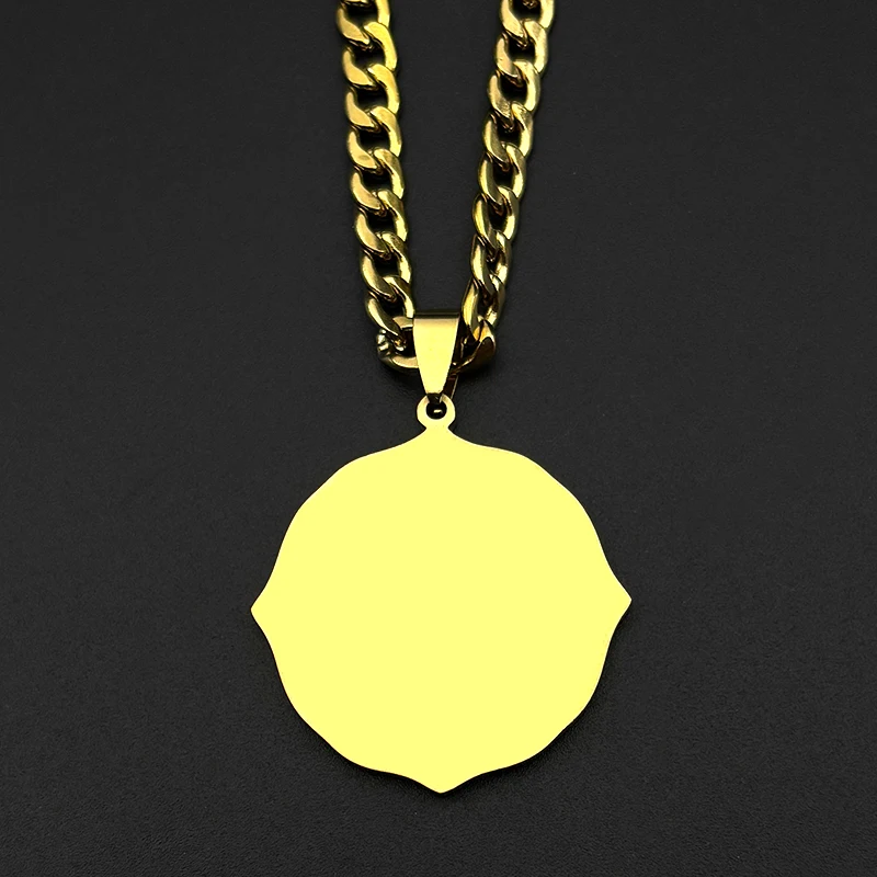 الإمام علي السيف مسلم القرآن الإسلام سكين قلادة قلادة للرجال النساء الفولاذ المقاوم للصدأ العربية ذو الفقار سلسلة القلائد مجوهرات