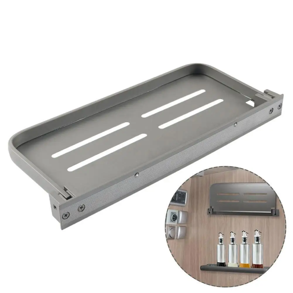 

RV Wall Frame 300x133mm Aluminum Folding Storage Rack Modification Seasoning Storage RV Car Supplies Washbasin Tools U5T9