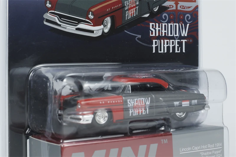 blisterdoos - MINI GT 1:64 Lincoln Capri Hot Rod 1954 Shadow Puppet gegoten modelauto