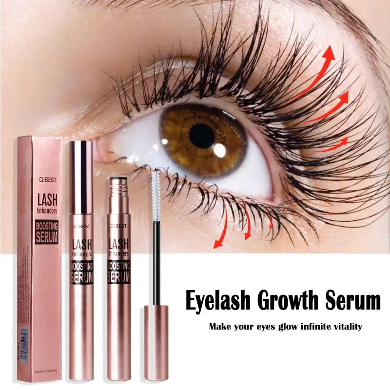 QIBEST Eyelash Growth Serum Nourishing Serum For Eyelashes Enhancer Lengthening Thicker Eyelash Serum Mascara Eyelash Cosmetics