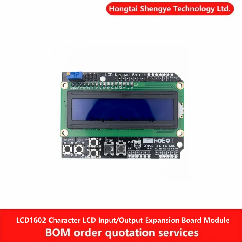 

LCD1602 Character LCD Input/Output Expansion Board Module LCD Keypad Shield