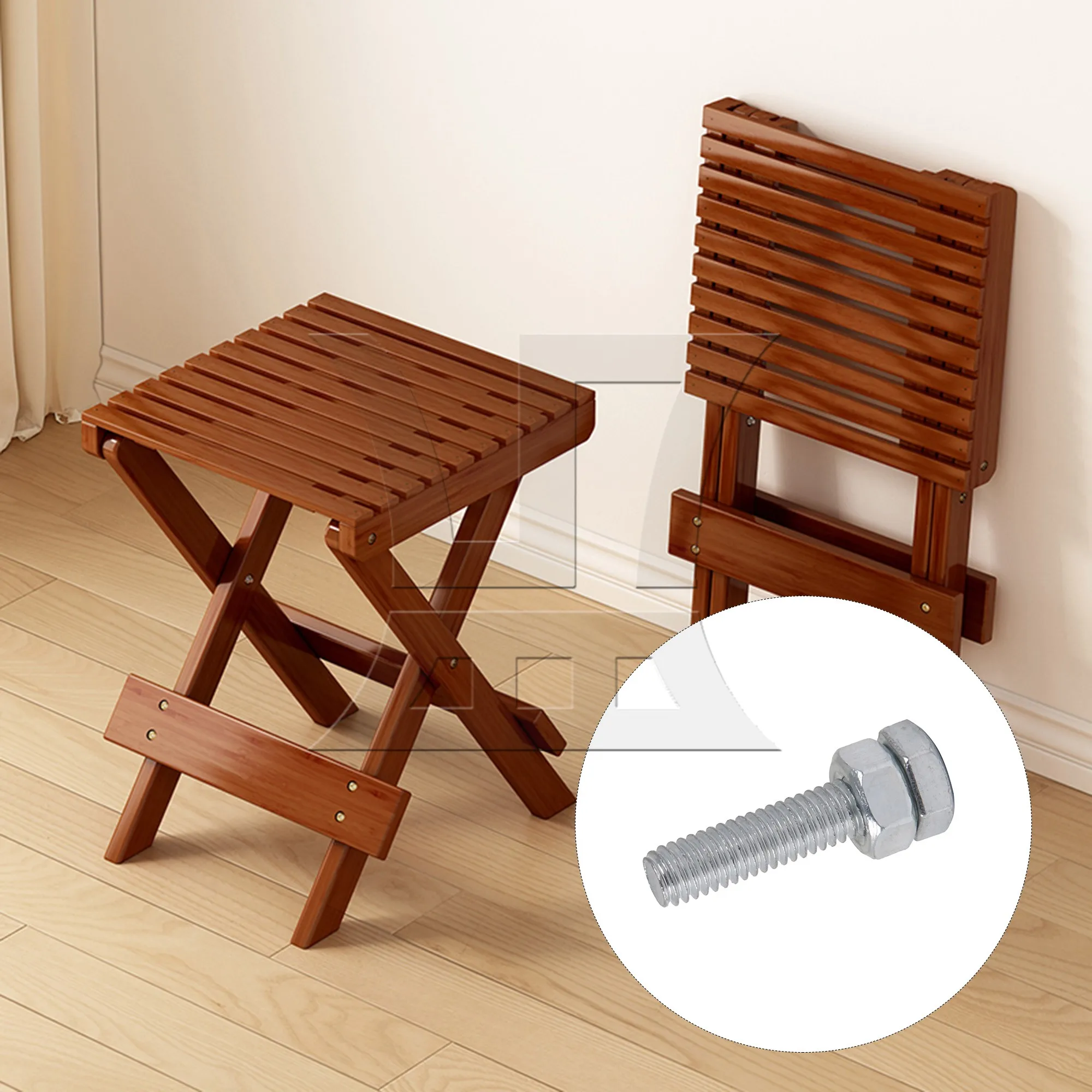 

Metal 0.6x2.5cm Hex Head Screws for Track Pulley Silver Nut