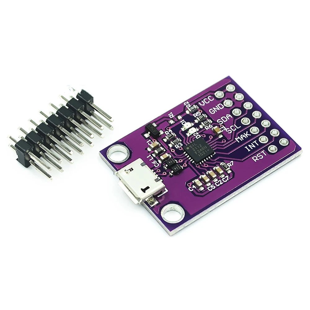 บอร์ดตรวจการ CP2112 1ชิ้นเชื่อมต่อ USB เข้ากับ SMBus โมดูลการสื่อสาร I2C 2.0ไมโคร USB ชุดประเมิน2112สำหรับเซ็นเซอร์โมดูล CCS811