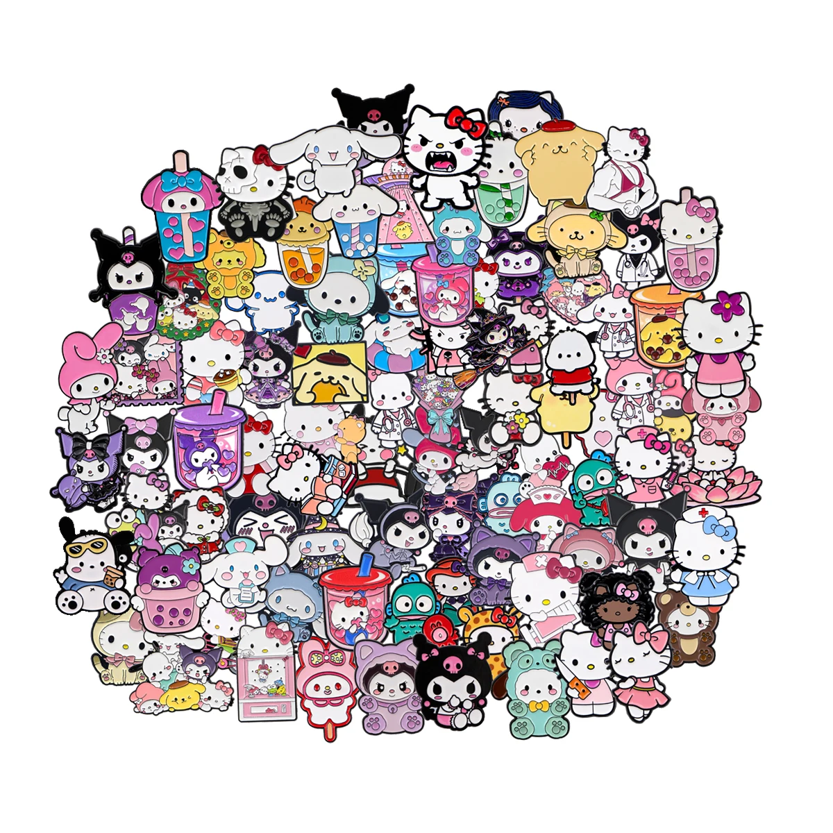 Wholesale 20/30/50/100pcs Kawaii Enamel Pins Cute Anime Brooches Backpack Jacket Decor Fans Collectible Gift