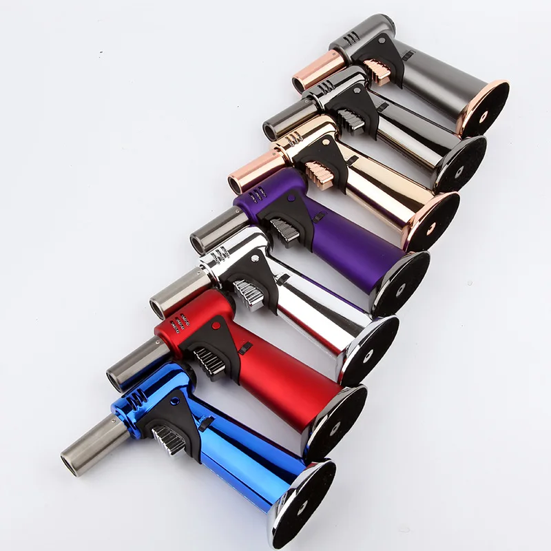 Jobon Welding Torch High Temperature Point Wormwood Windproof Spitfire Gun with Safety Lock Cigar Desktop Direct Punch Lighter