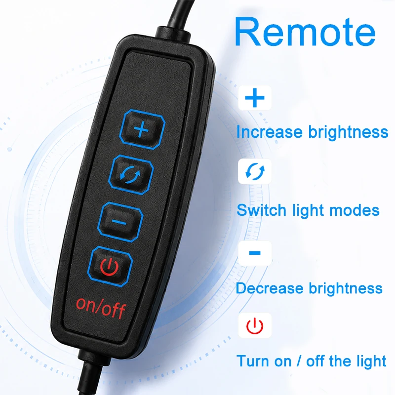 USB Aquarium LED Light Full Spectrum RGB 3 Color Adjustable Dimmable High Brightness Square Clip On Lamp For Small Fish Tanks 5W