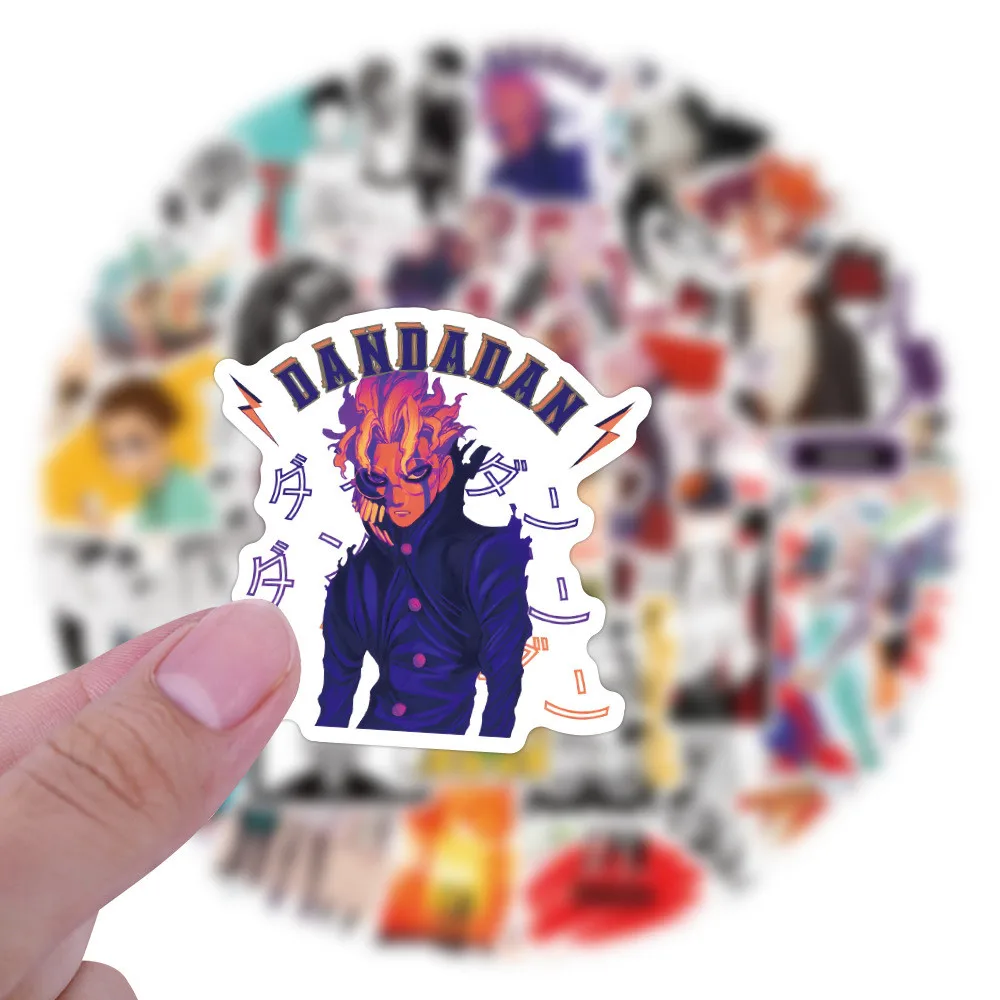 55 قطعة من ملصقات جرافيتي الرسوم المتحركة DANDADAN للدراجة اليدوية مقلمة الشارات